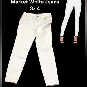 White House Black Market White Jeans, Women White Pant, White Jeans, SZ 4, pants